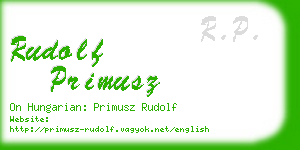 rudolf primusz business card